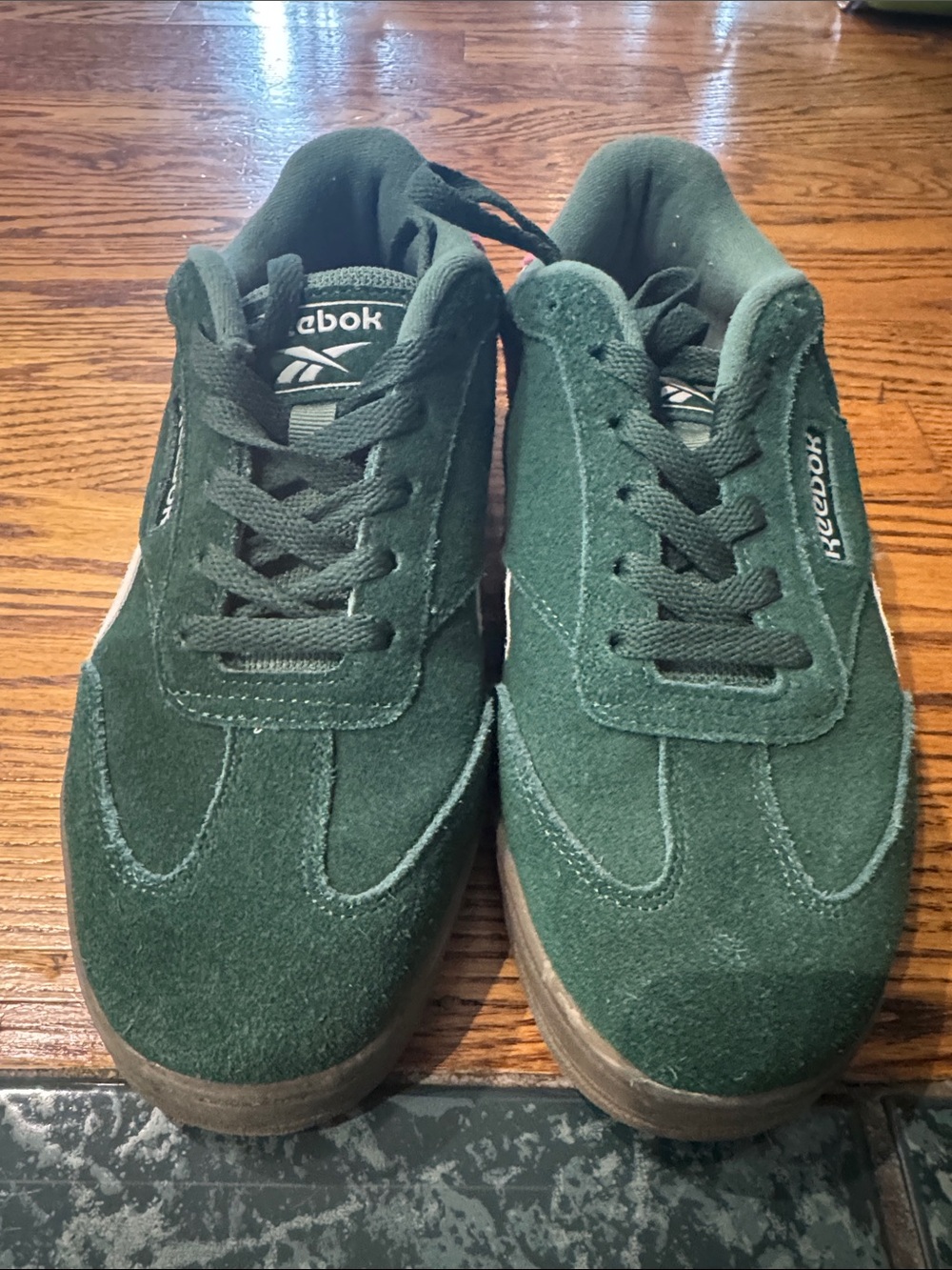Reebok Women’s  Suede Sneakers in Dark Green